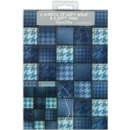 GIFT WRAP PACKETS,Blue Squares H/pk