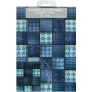 GIFT WRAP PACKETS,Blue Squares H/pk