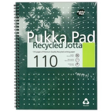 NOTEBOOK,Recycled,Pukka Pad Twin Wire,110 Pages 80gm A4+