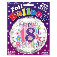 BALLOONS,Age 18 Female Helium Foil