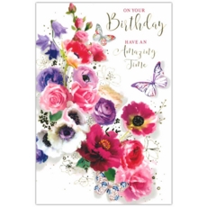 BIRTHDAY CARDS,6's Floral