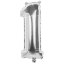 BALLOONS,Number 1 Silver 34" Helium Foil