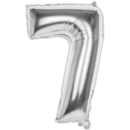 BALLOONS,Number 7 Silver 34" Helium Foil