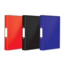 RING BINDER,A4 Paper on Board Gloss Black,Blue & Red Asst.
