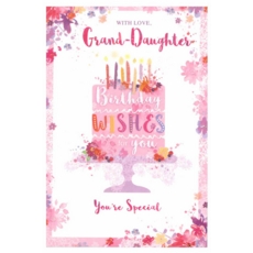 BIRTHDAY CARDS,Granddaughter Birthday Cake