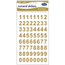 LABELS,Numerals,3D Glitter Gold  H/pk