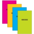 NOTEBOOK,Memo Book Bright 72pg,4 Asst 100 x 153mm CB734