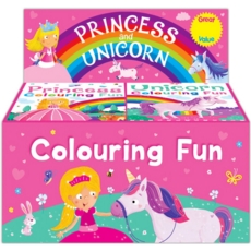 COLOURING BOOK,Mini Fun, Princess/Unicorn 64pg CDU