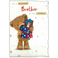 GREETING CARDS,Brother 6's Bear With Presents(Was 1.15)