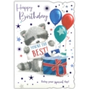 BIRTHDAY CARDS, 6's Racoons, Presents & Balloons (Was 1.15)