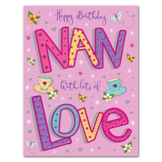 BIRTHDAY CARDS,Nan 6's Teacups & Flowers (Was 1.99)