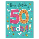 AGE 50 CARDS, 6's Female Flowers & Bubbly(Was 1.99)