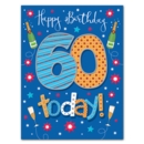 GREETING CARDS,Age 60 Male 6's Stars & Bubbly