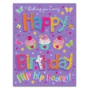 GREETING CARDS,Birthday 6's Cupcakes & Butterflies