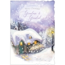 XMAS CARDS,Grandma & Grandad 6's Snowy Cottage (Was 1.15)
