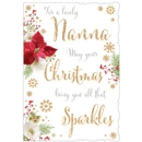 XMAS CARDS,Nanna 6's Text & Ponsettia (Was 1.15)