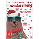 XMAS CARDS,Special Friend 6's Bear in Sunglasses (Was 1.15)