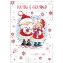 XMAS CARDS,Nanna & Grandad 6's Mr & Mrs Claus (Was 1.15)