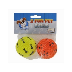 DOG BALLS,2's,Neon,5.5cm H/pk