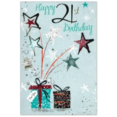 AGE 21 CARDS, 6's Male Present & Stars