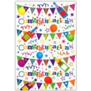 GREETING CARDS,Congratulations 6's Bunting, Balloons & Bubbly