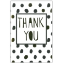 GREETING CARDS,Thank You 6's Black & Gold Spots
