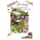 GREETING CARDS,Birthday 6's Garden Scene