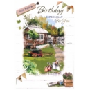 BIRTHDAY CARDS,6's Garden Scene