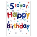 AGE 5 CARDS, 6's Male Patterns & Stars