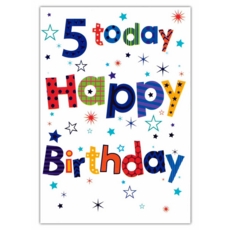 AGE 5 CARDS, 6's Male Patterns & Stars