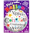 BALLOONS,Congratulations Helium Foil