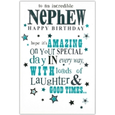 BIRTHDAY CARDS,Nephew 6's Text (Was 1.20)
