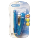 STAPLER,26/6 Rapesco Snapper See Thru, Blue, 20 Sheet, H/pk