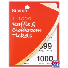 RAFFLE & CLOAKROOM TICKETS, 1-1000 Security Coded Silvine