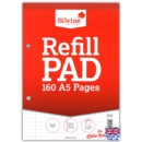 REFILL PAD,A5 Ft.& M 80lv Silvine