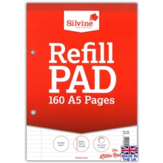 REFILL PAD,A5 Ft.& M 80lv Silvine