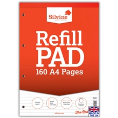 REFILL PAD,A4 Ft.& M Silvine 160 page 80lv