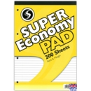 REFILL PAD,A4 Ft.& M Silvine Super Economy 400 page 200lv