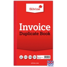 DUPLICATE BOOK,Invoice 8.25x5/206x125mm (Silvine)