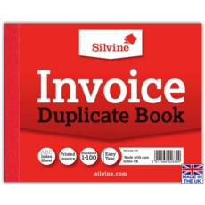 DUPLICATE BOOK,Invoice 4.1x5/106x125mm (Silvine)