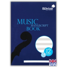MUSIC BOOK,12 Stave 12lv (Silvine)