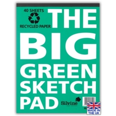 SKETCH BOOK, The Big Green, Recycled 237x312mm 40 Sheets.