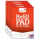 REFILL PAD,A4 Ft.& M Silvine 160 page(Carton Price,4x6pc)