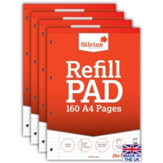 REFILL PAD,A4 Ft.& M Silvine 160 page(Carton Price,4x6pc)