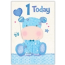 GREETING CARDS,Age 1 Male 6's Hippo