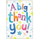 GREETING CARDS,Thank You 6's Contempary Text