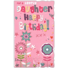 BIRTHDAY CARDS,Daughter 6's Flowers & Text