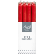 CANDLE,Dinner Red 25cm CDU