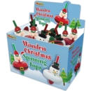 SPINNING TOP, CHRISTMAS, Wooden, 2 Asst.  in CDU