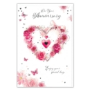WEDDING CARDS,'Your' Hearts Flowers & Butterflies